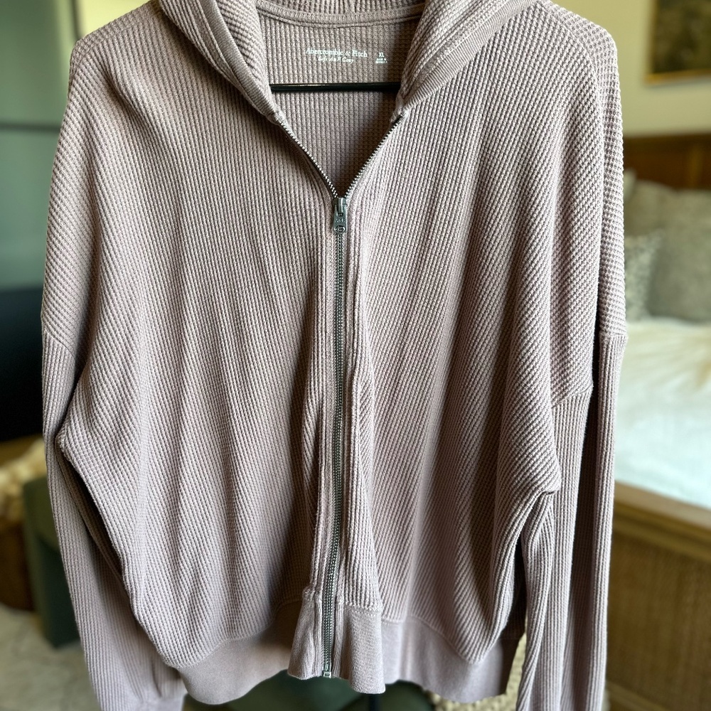 Abercrombie & Fitch Soft Waffle Zip Up Jacket